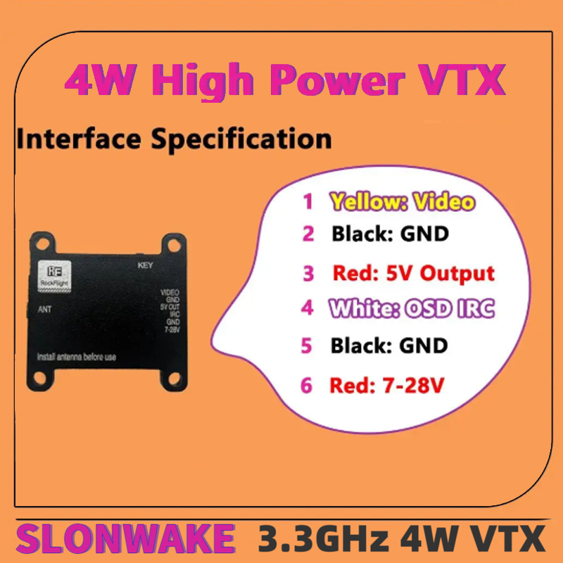 SLONWAKE FPV 3.3G 16CH 4000mW  - مراجعة Fpv Drone Antenna وسعره