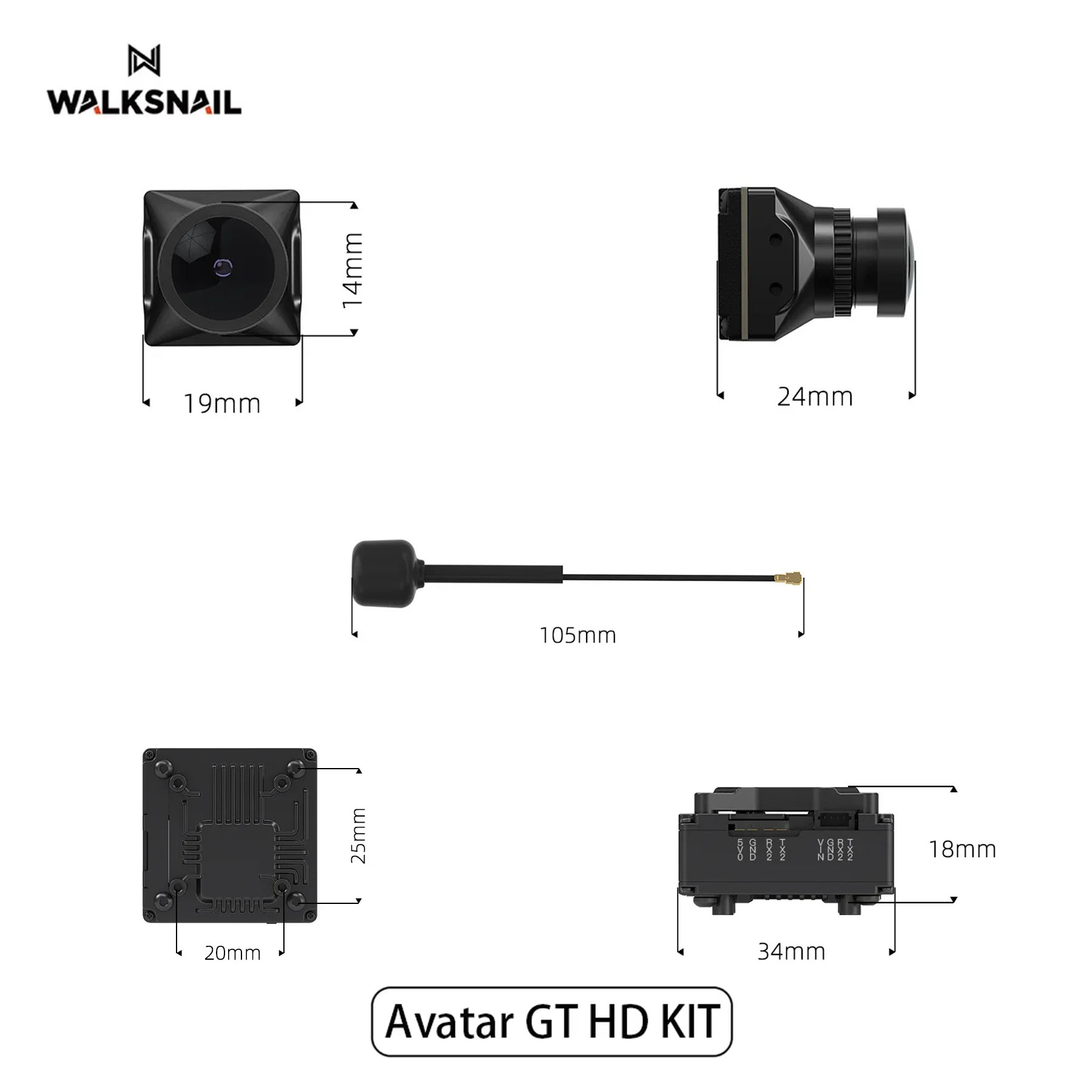 Walksnail Avatar GT HD KIT 2W  - مراجعة Fpv Drone Antenna وسعره