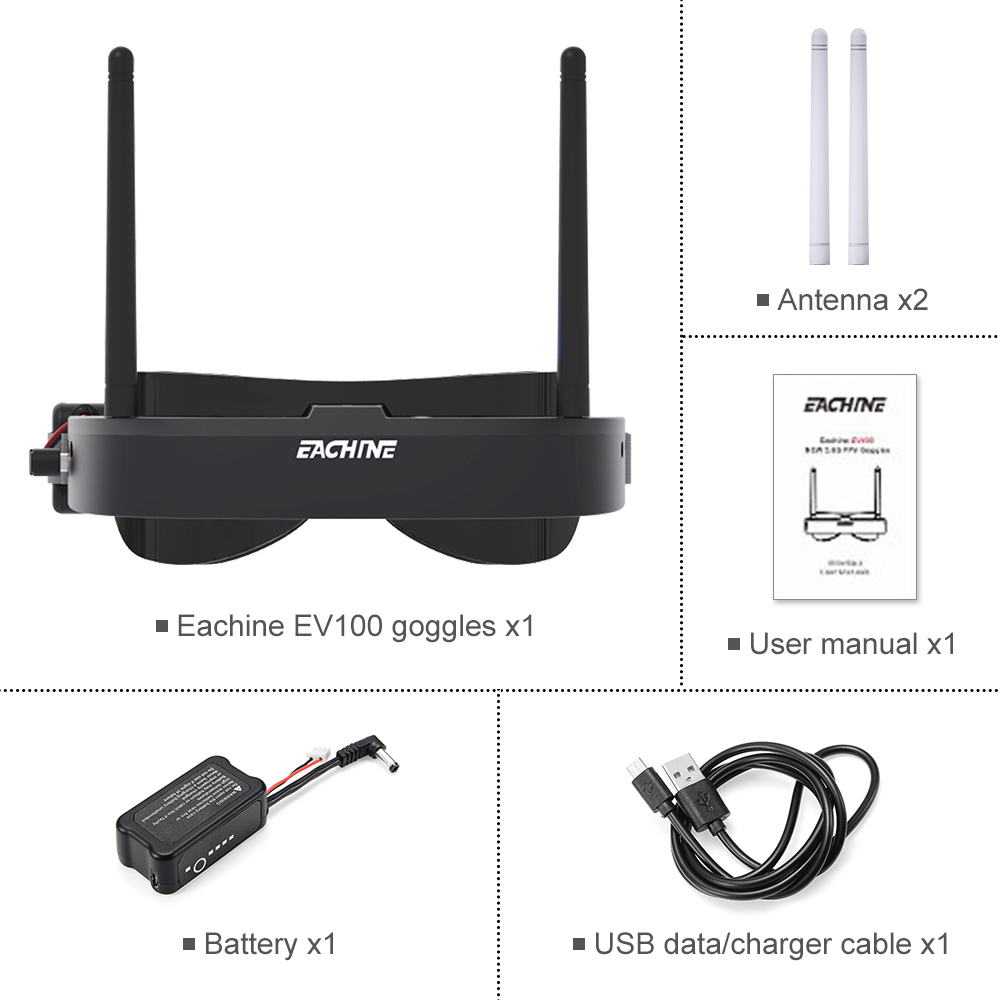 Eachine EV100 720*540 5.8G 72C - مراجعة Fpv Drone Antenna وسعره