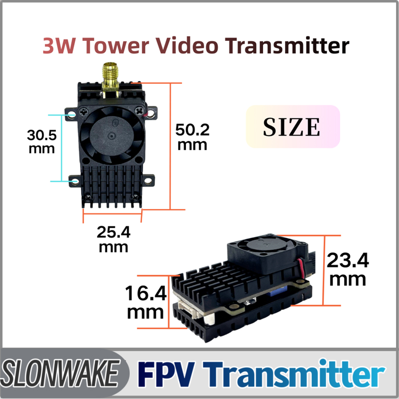 SLONWAKE 5.8G 3000mW Simulatio - مراجعة Fpv Drone Vtx وسعره
