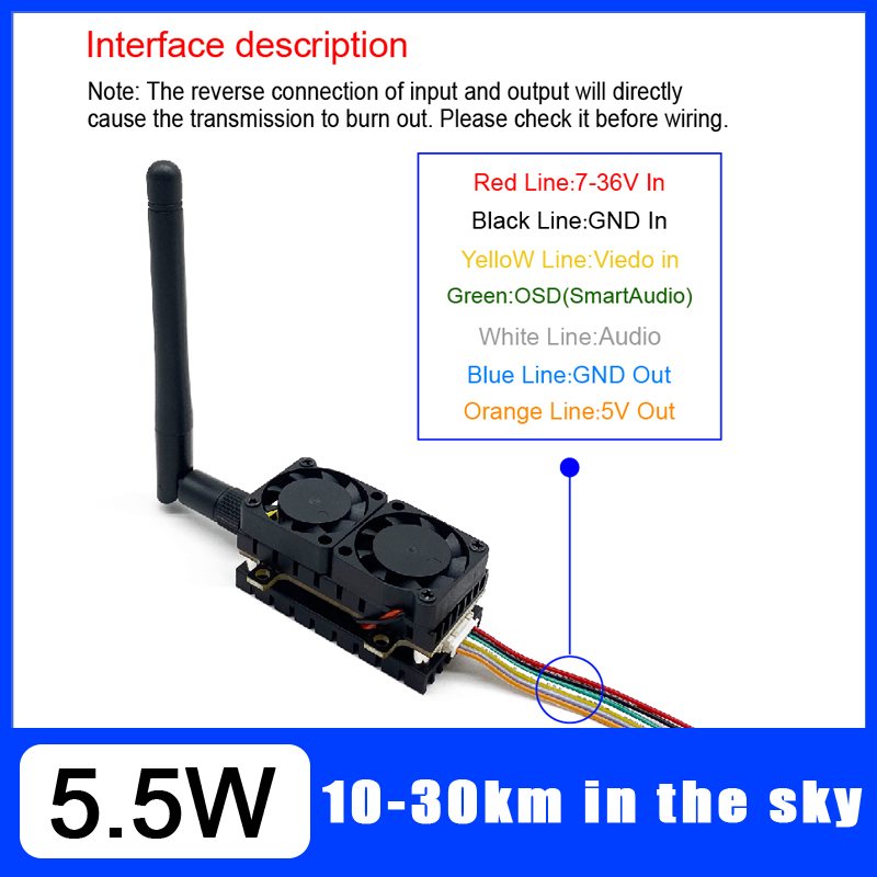 Long Range 5.8GHz 5.5W Video T - مراجعة Fpv Drone Flight Controller وسعره