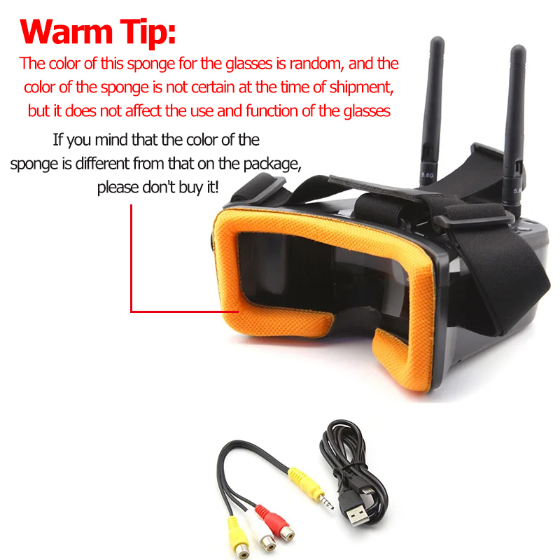 VR009 FPV Video Goggles 3Inch  - مراجعة Fpv Drone Antenna وسعره