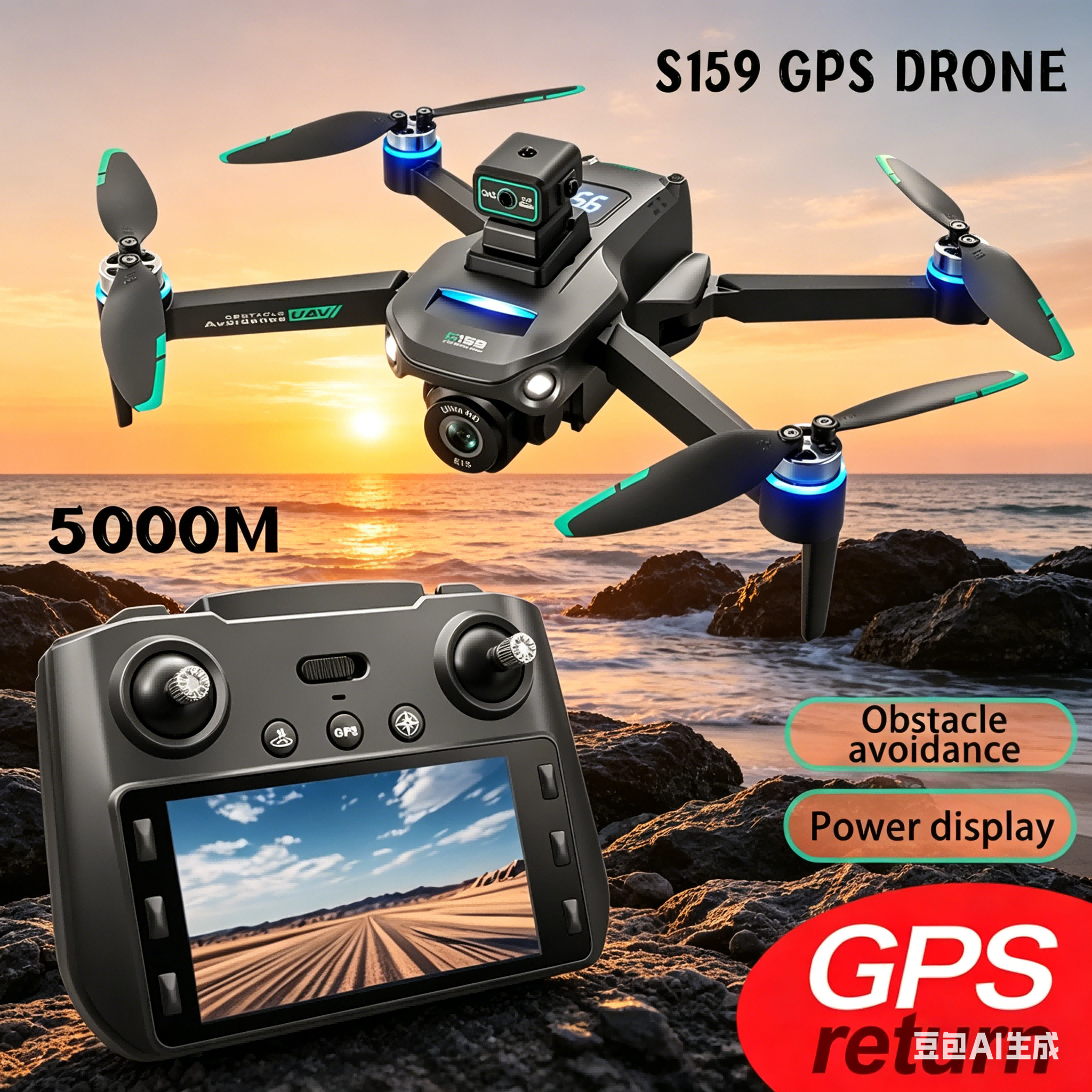 S159 GPS Drone 4K Profesional  - مراجعة Fpv Drone Charger وسعره