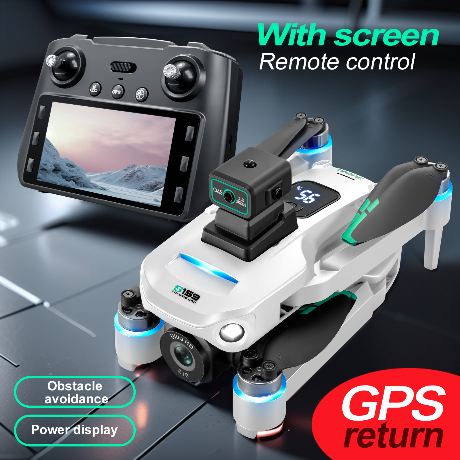 S159 GPS Drone 4K Profesional  - مراجعة Fpv Drone Charger وسعره